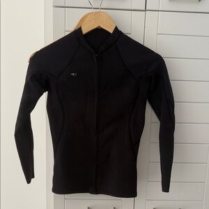 Women’s size 10 O'Neill Black Neoprene Full-Zip Wetsuit Jacket